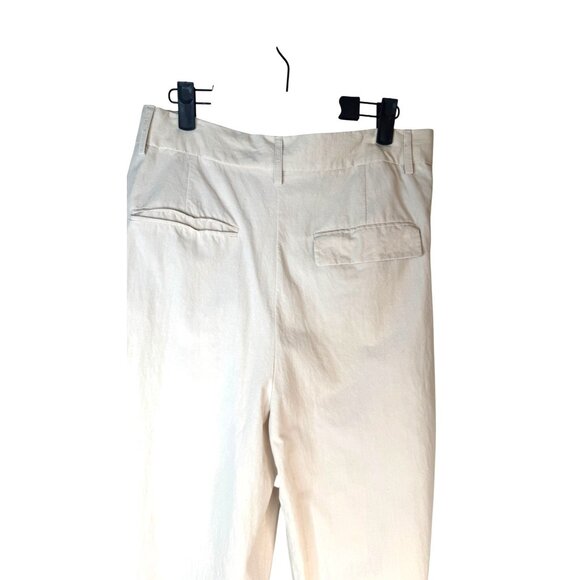 2/$30 ZARA Womens Size Large Wide-Leg Linen-Blend Pants - Picture 11 of 16
